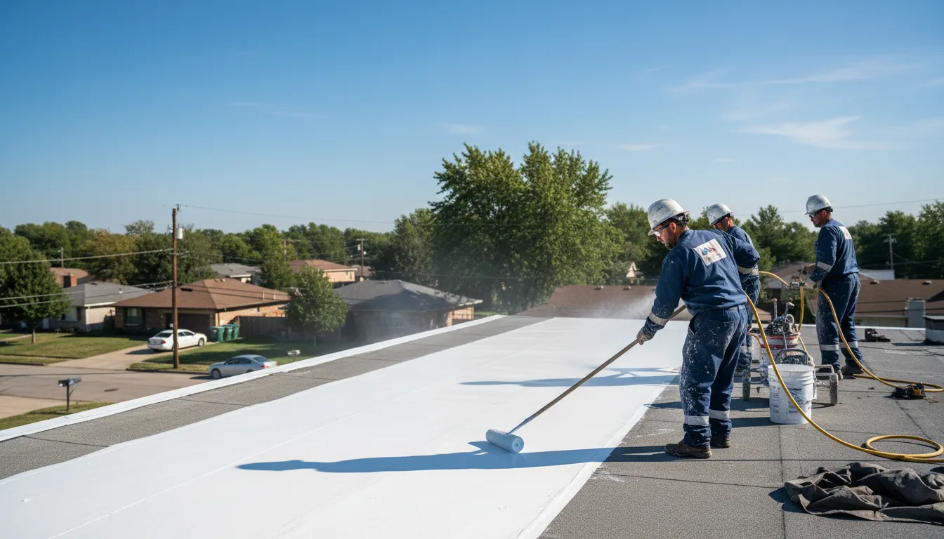 Commercial roof coating in Worth, IL near me